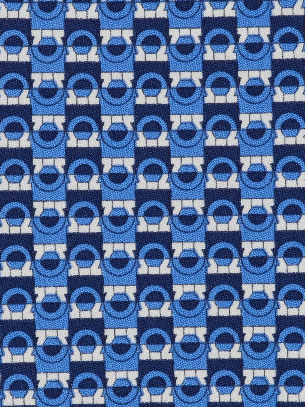 Ferragamo Stropdas met geometrische print - Blauw