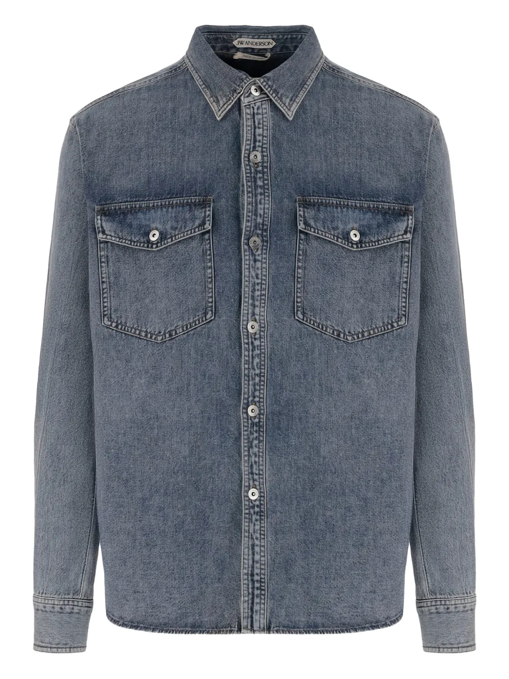 JW Anderson logo-patch denim shirt | Blue | Image 1