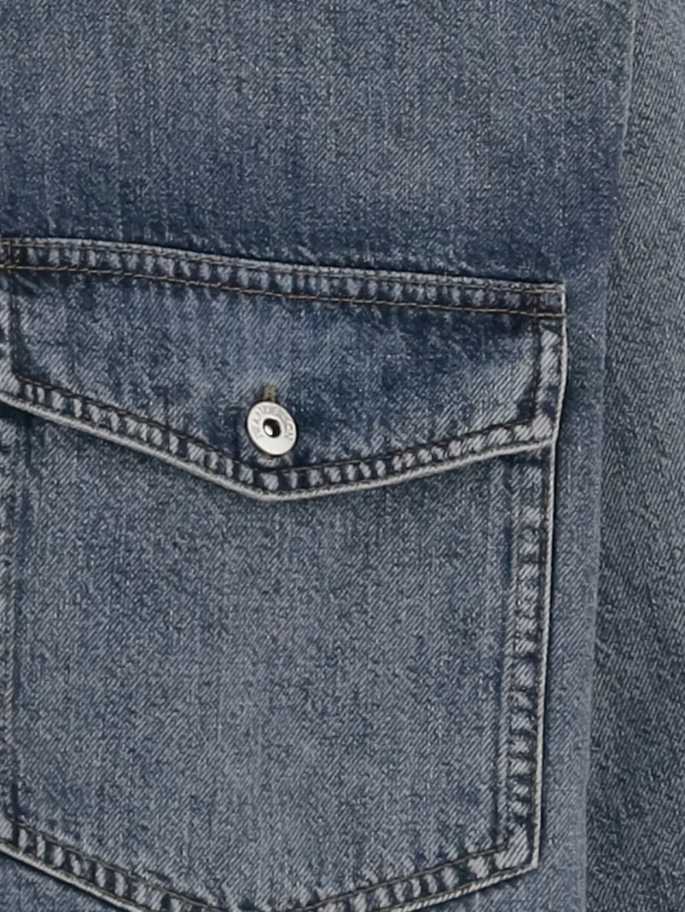  Jw Anderson Logo-patch Denim Shirt - Blue 