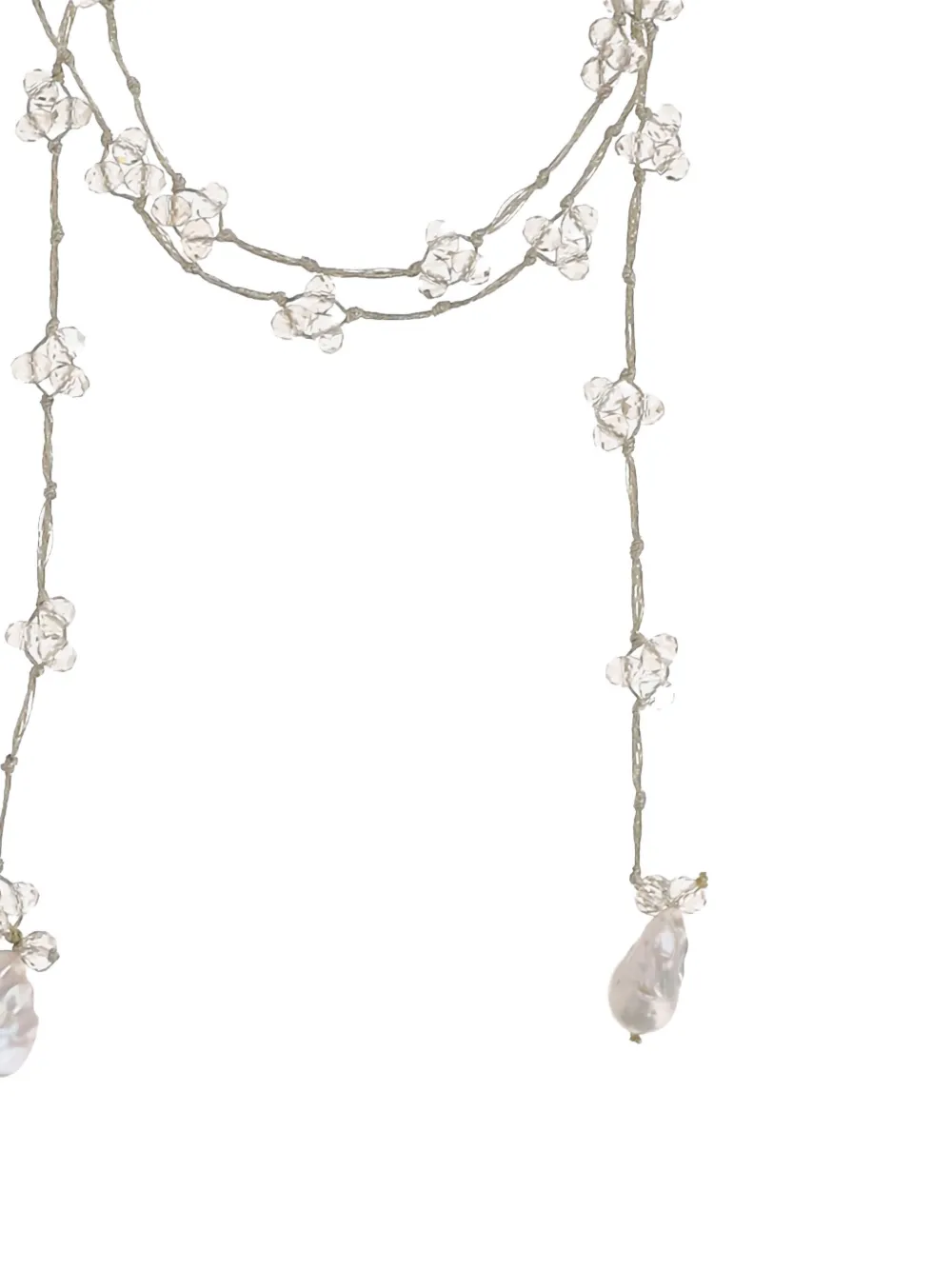 Mela embellished necklace - Wit