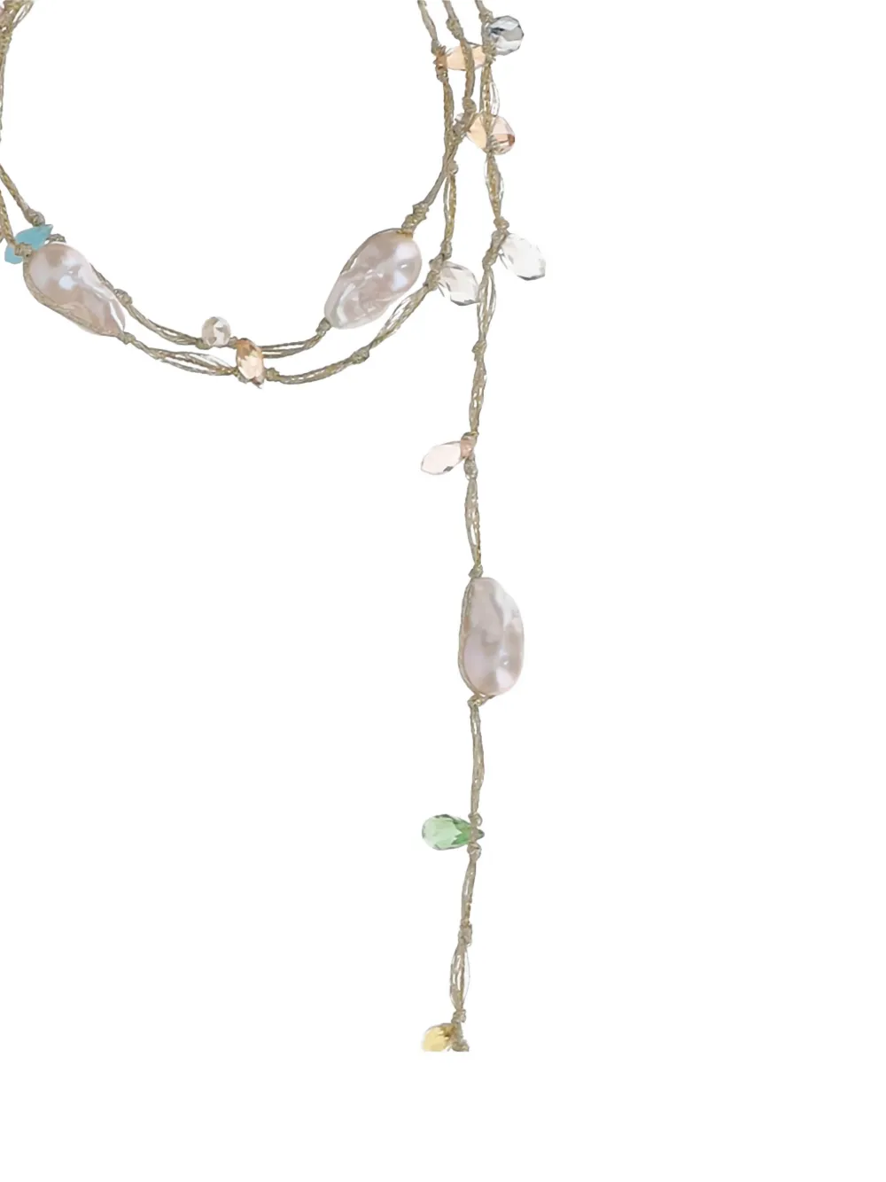 Mela embellished necklace - Goud