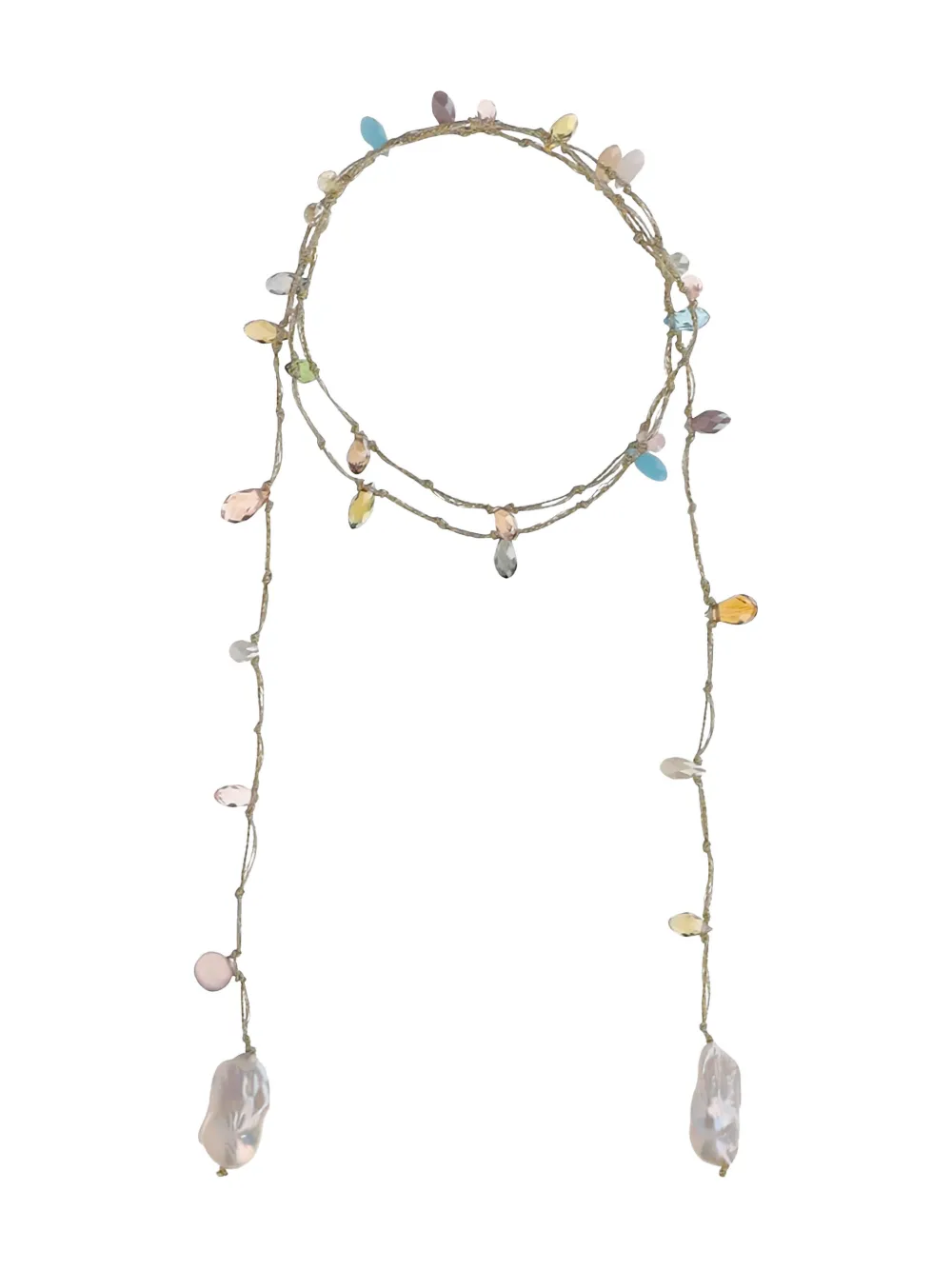Mela crystal-pendants necklace - Oro
