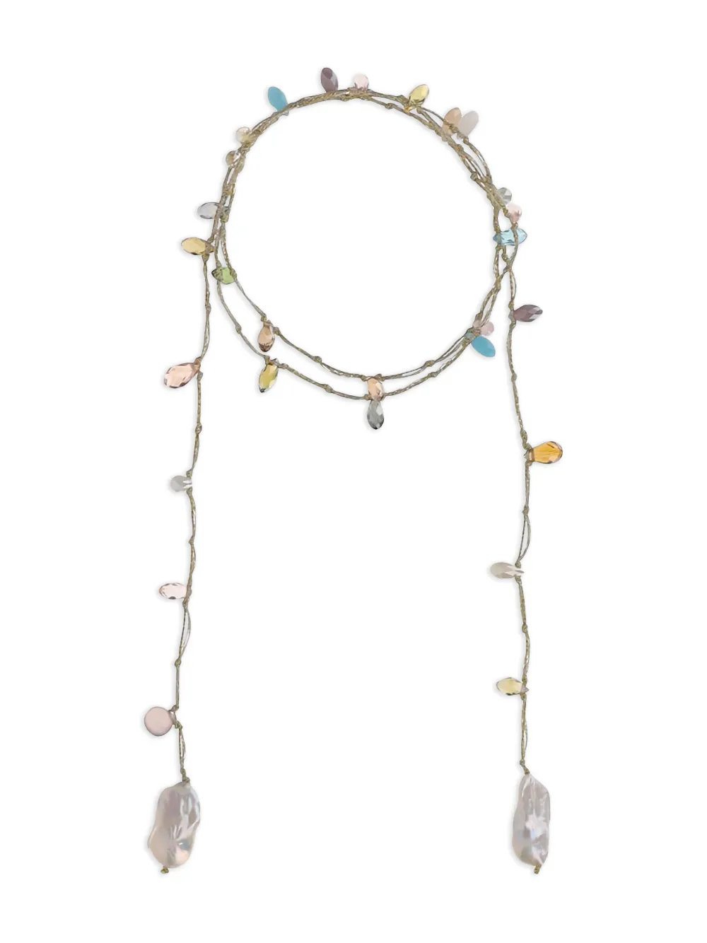Mela crystal-pendants necklace - Oro