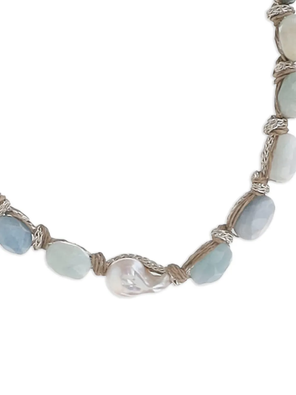 Mela embellished necklace - Beige