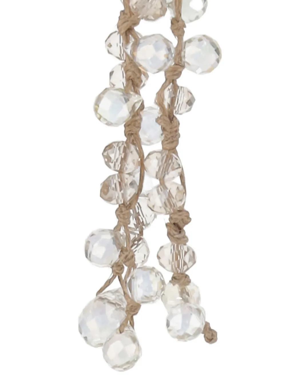 Mela beaded earrings - Beige