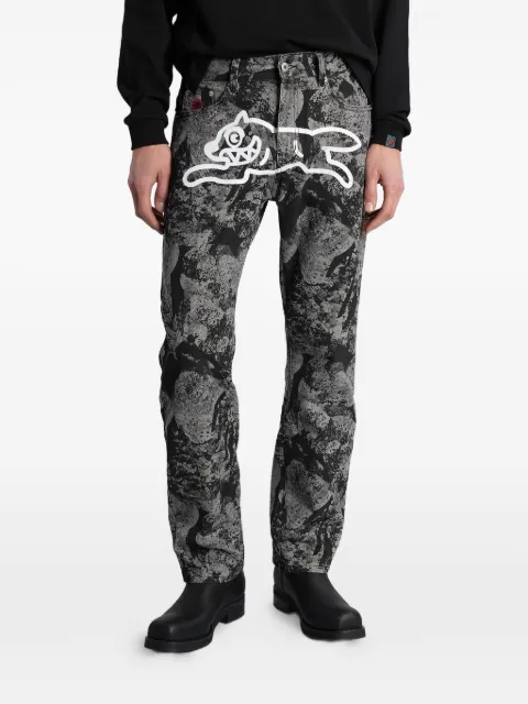 ICECREAM Running Dog abstract-print jeans