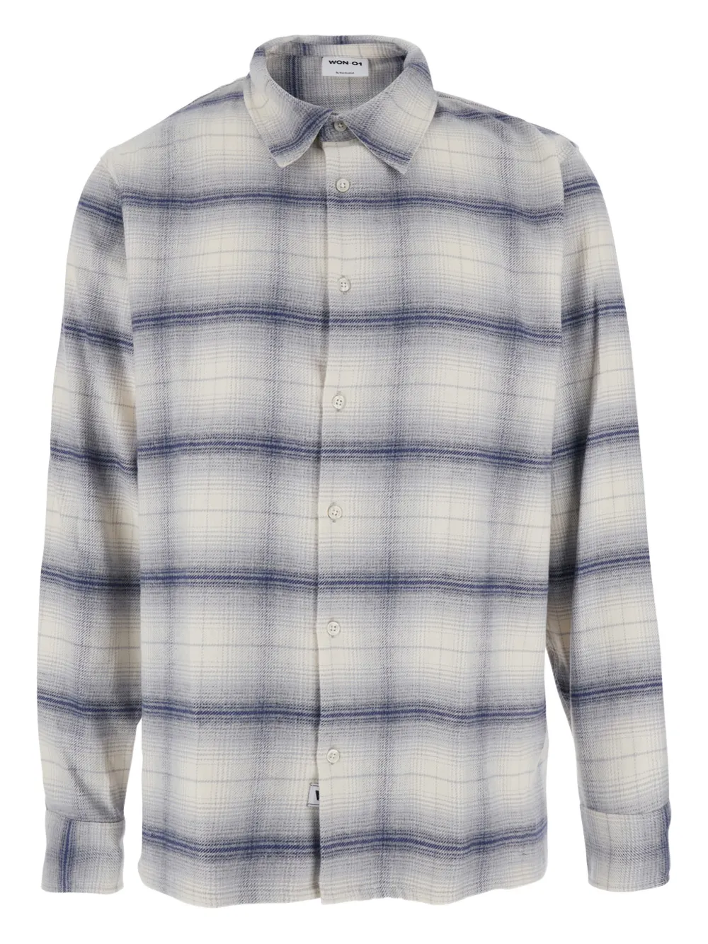 Won Hundred classic-collar check shirt | neutro | Image 1