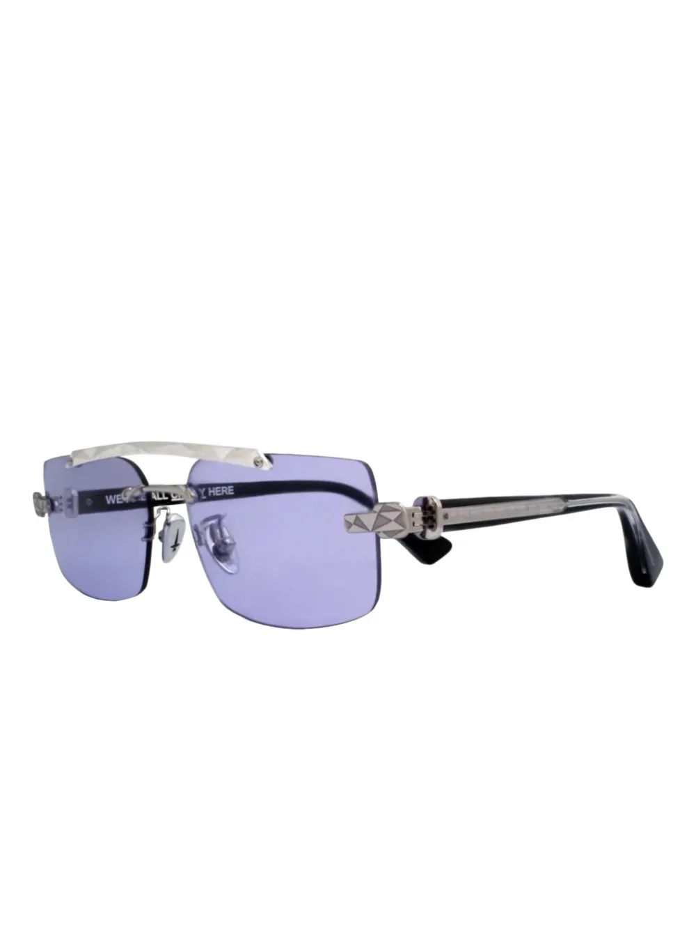 Pugnale Crazy geometric rimless sunglasses - Zilver