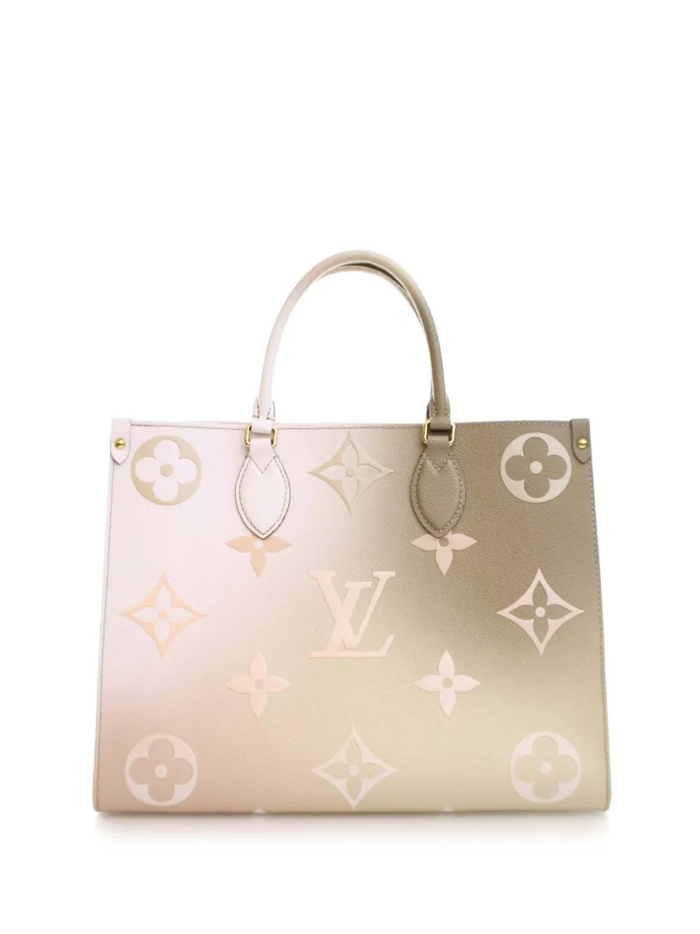 Pre-owned Louis Vuitton 2021-2025 Monogram Giant Spring In The City Onthego Mm Satchel In Green