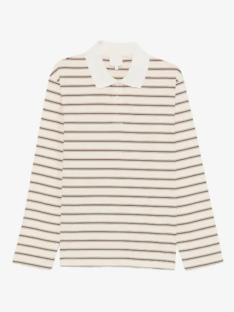 A.P.C. striped long-sleeve polo shirt