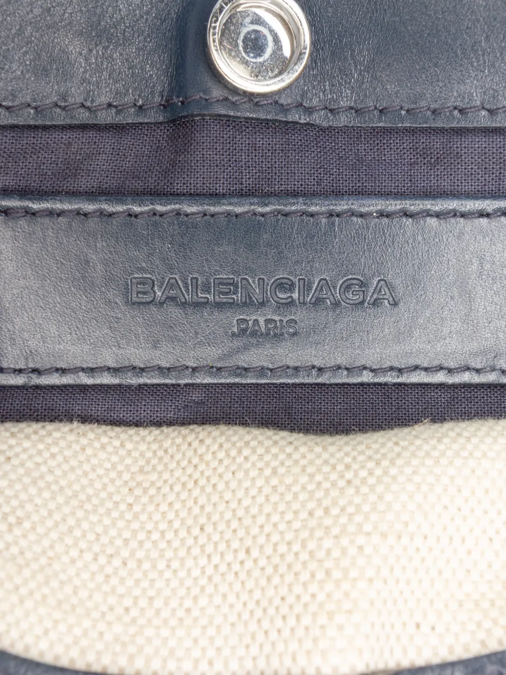 2016 Canvas Navy Pochette Crossbody Bag