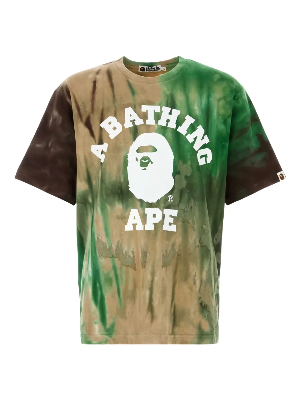 A BATHING APE® playera con estampado tie-dye | verde | Image 1