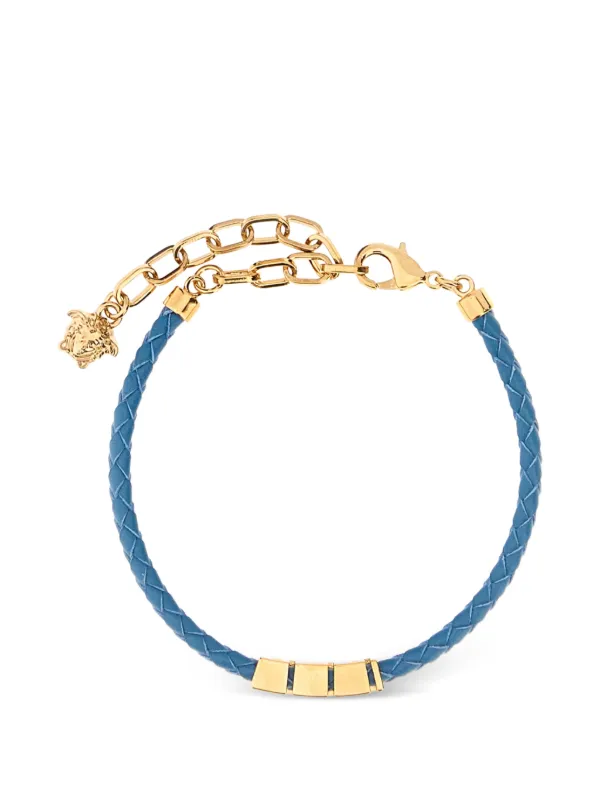 Versace グレカ レザーブレスレット | ゴールドトーン | FARFETCH JP