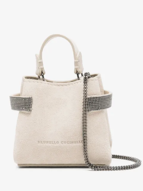 Brunello Cucinelli embellished top-handle coin pouch