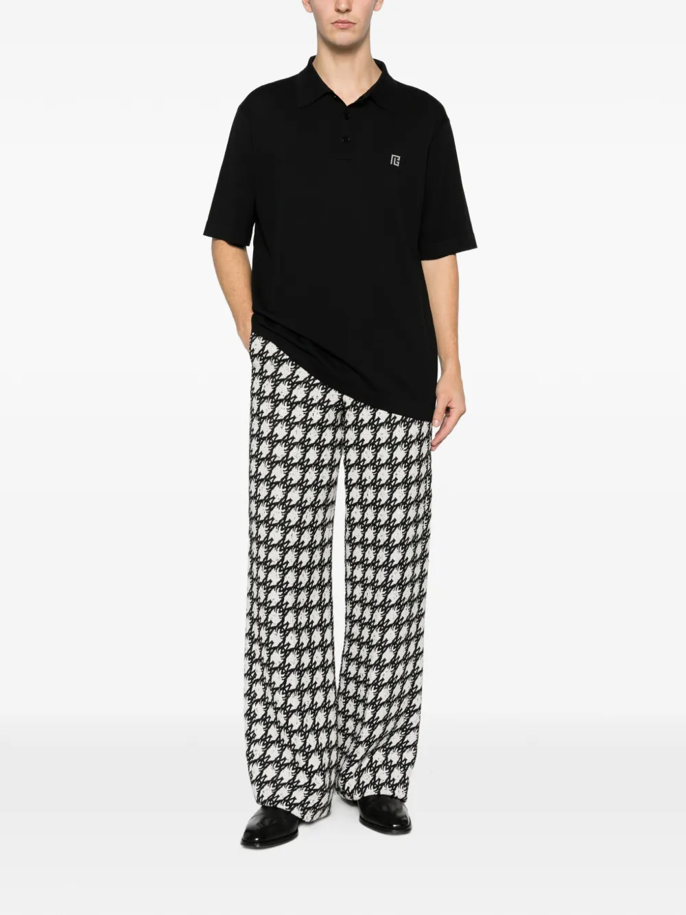 Balmain logo-detail polo shirt - Zwart