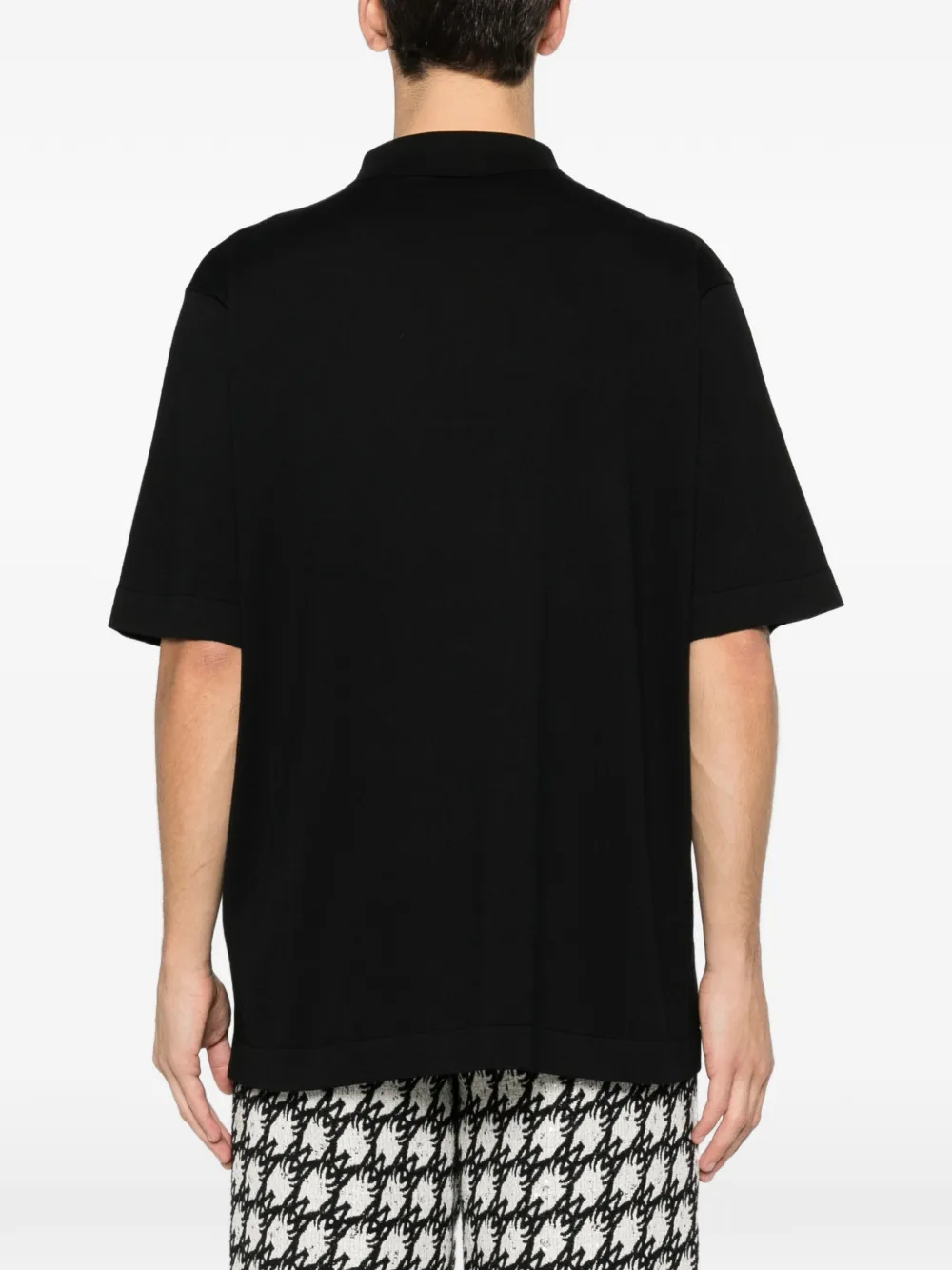 Balmain Katoenen poloshirt met borduurwerk Zwart