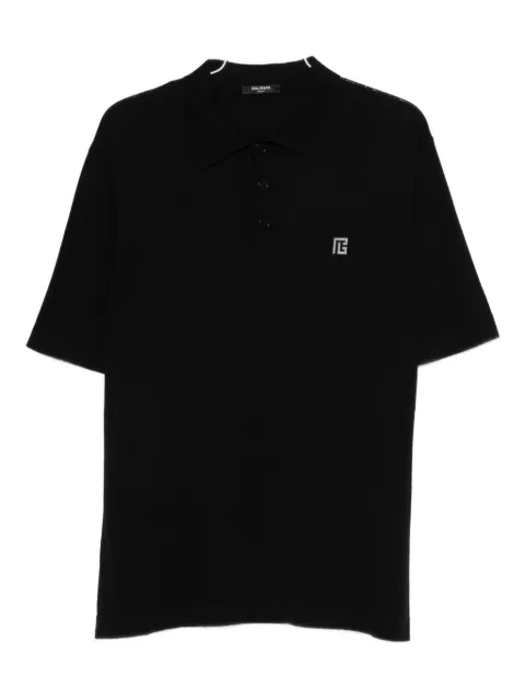 Balmain playera tipo polo con logo