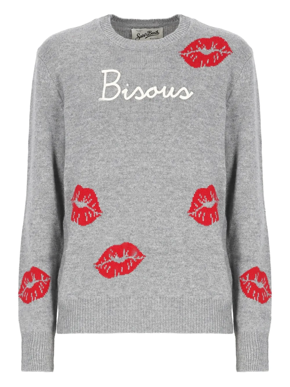 MC2 Saint Barth embroidered long-sleeved sweater | gris | Image 1