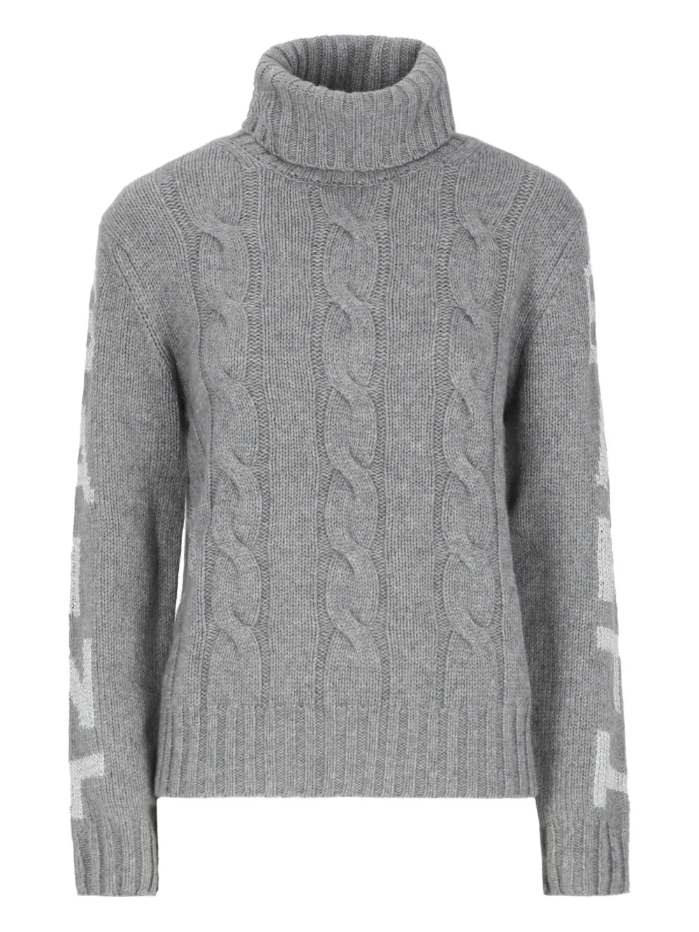 MC2 Saint Barth cable-knit intarsia-sleeves sweater - Grigio
