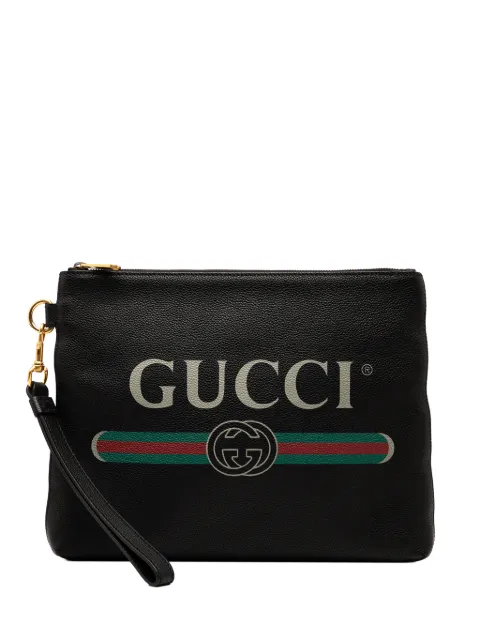 Gucci Pre-Owned bolsa de mano de piel con logo 2000-2015