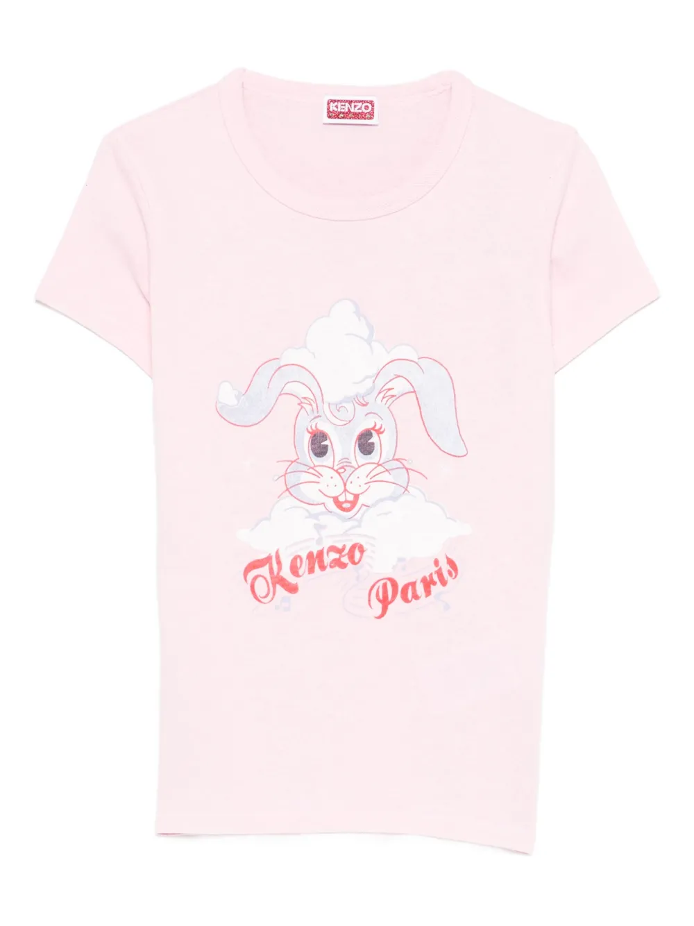 Kenzo Winter Holidays rabbit-graphic T-shirt - Rosa