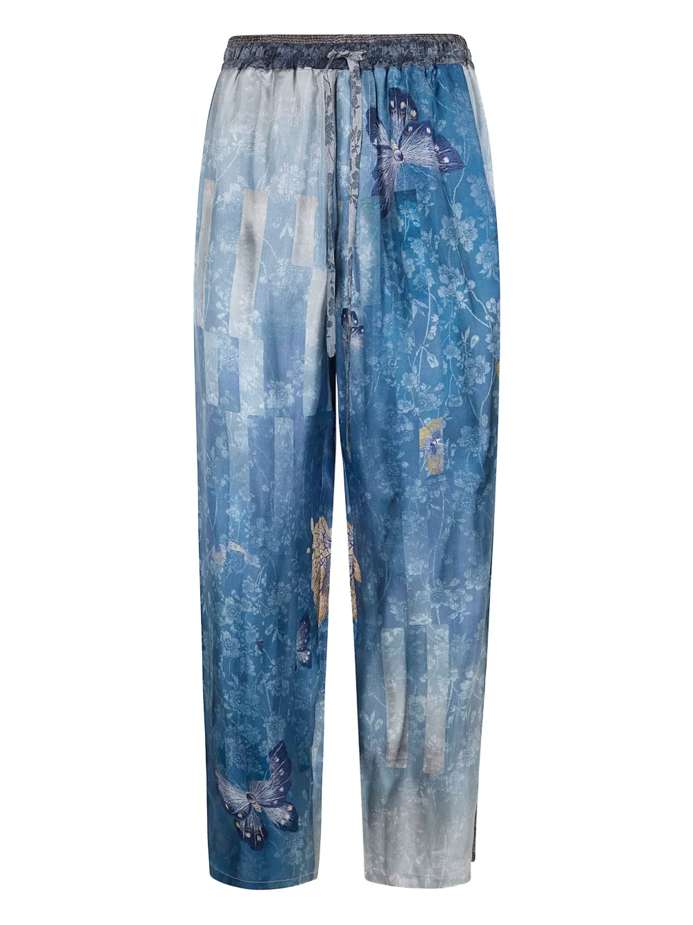 Pierre-Louis Mascia butterfly print trousers - Blu