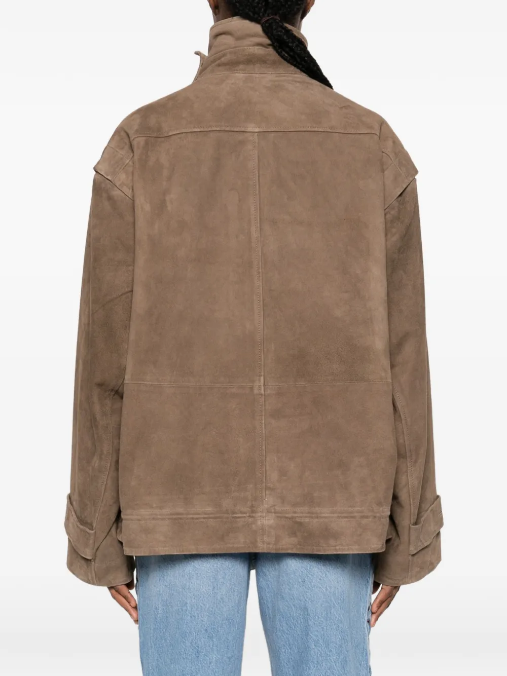 ROTATE BIRGER CHRISTENSEN Oversized leren jack Bruin