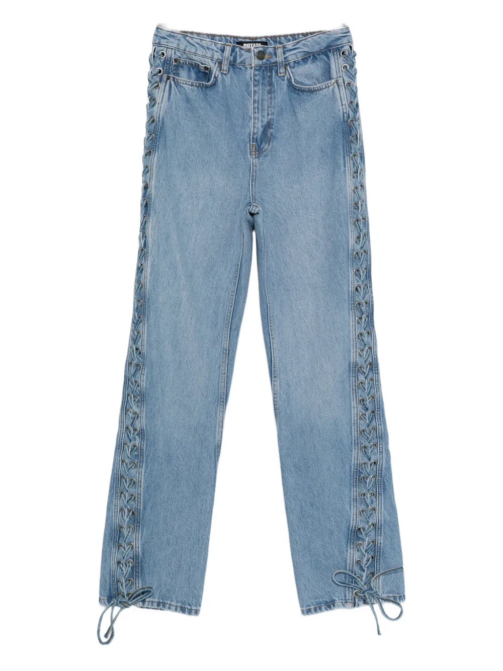 ROTATE BIRGER CHRISTENSEN lace-up jeans - Blu