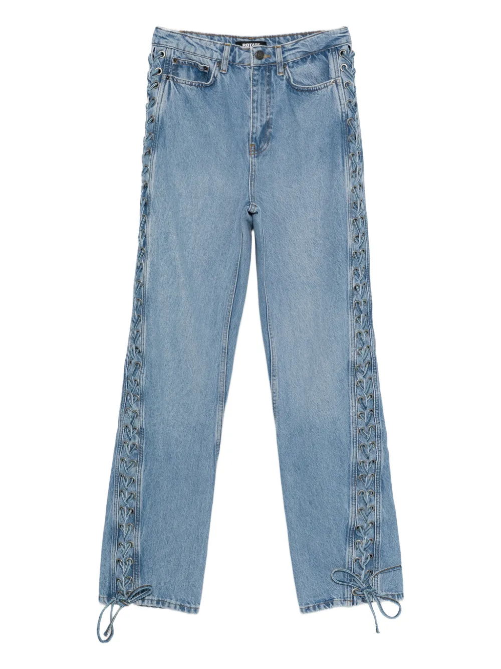 ROTATE BIRGER CHRISTENSEN lace-up jeans - Blu