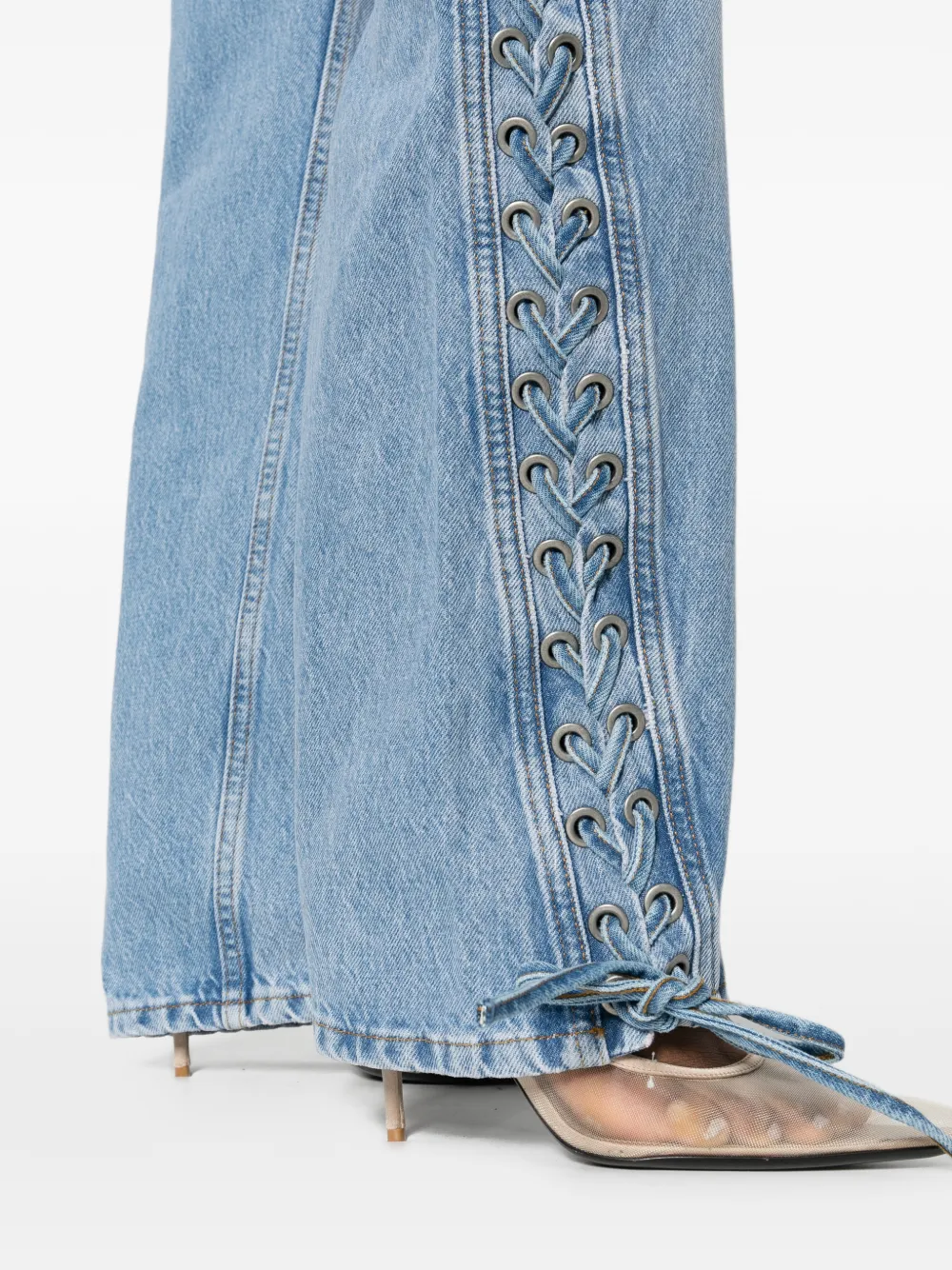 ROTATE BIRGER CHRISTENSEN Jeans met veters Blauw