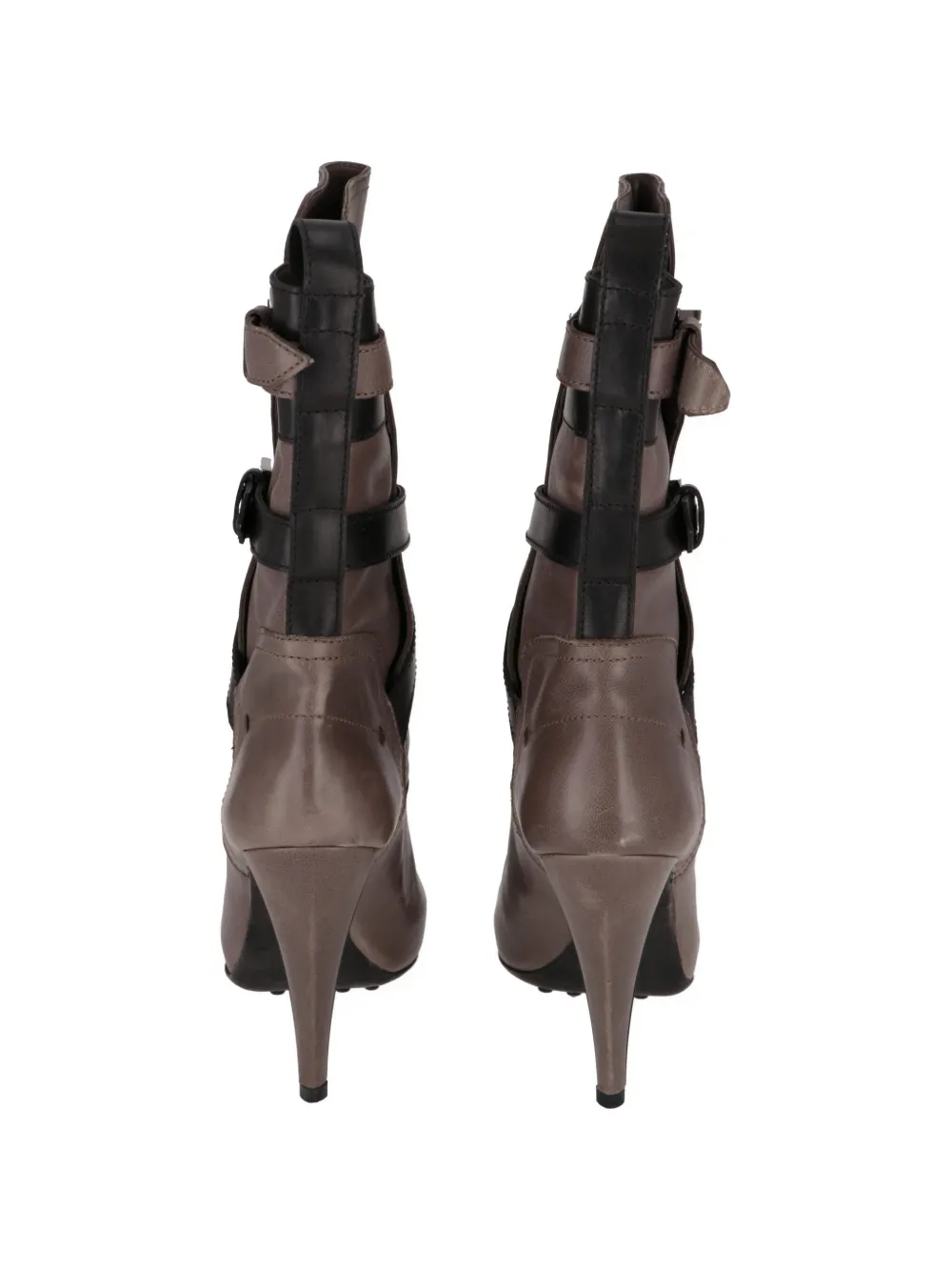 Tod's buckle-strap leather ankle boots Grijs