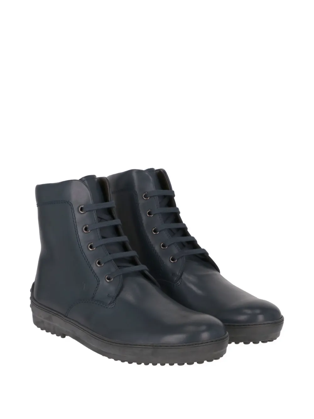 Tod's lace-up leather ankle boots Blauw