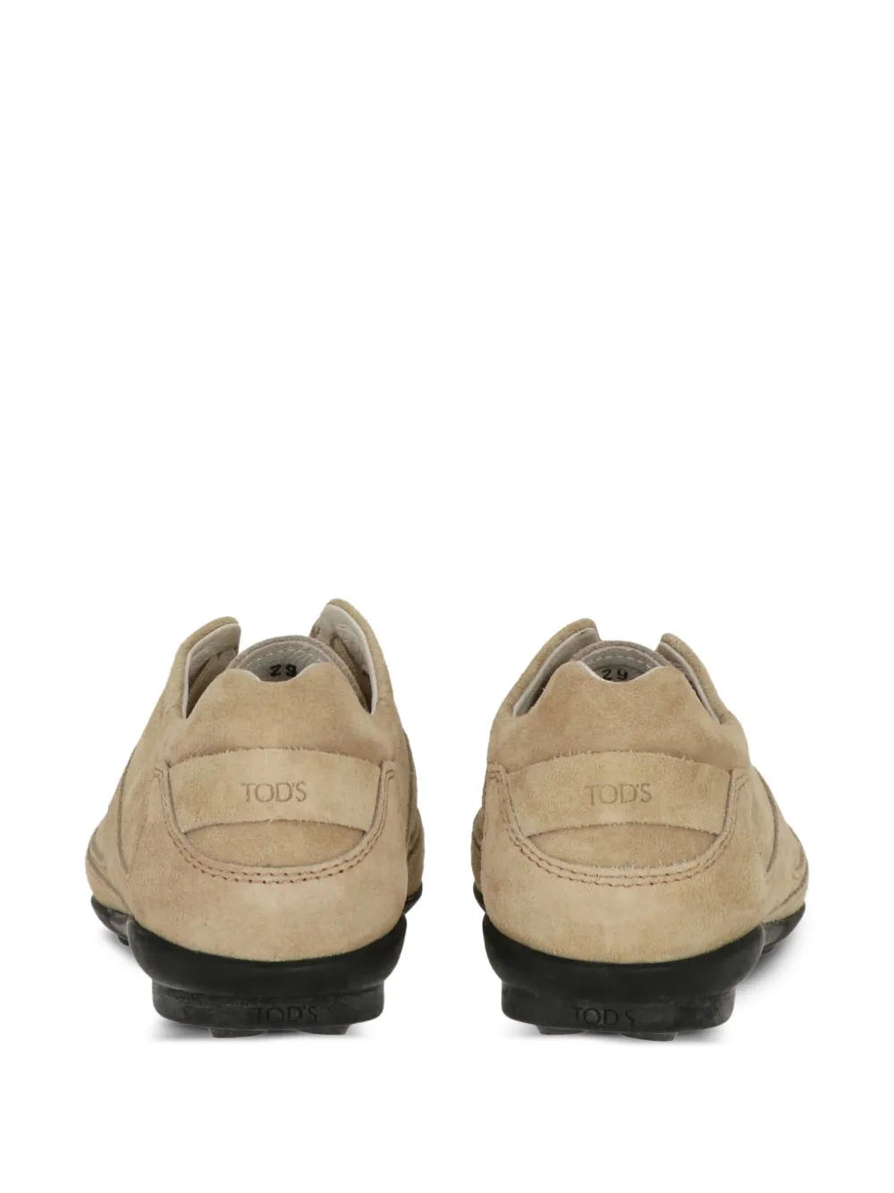 Tod's Kids suede logo-embossed sneakers Beige