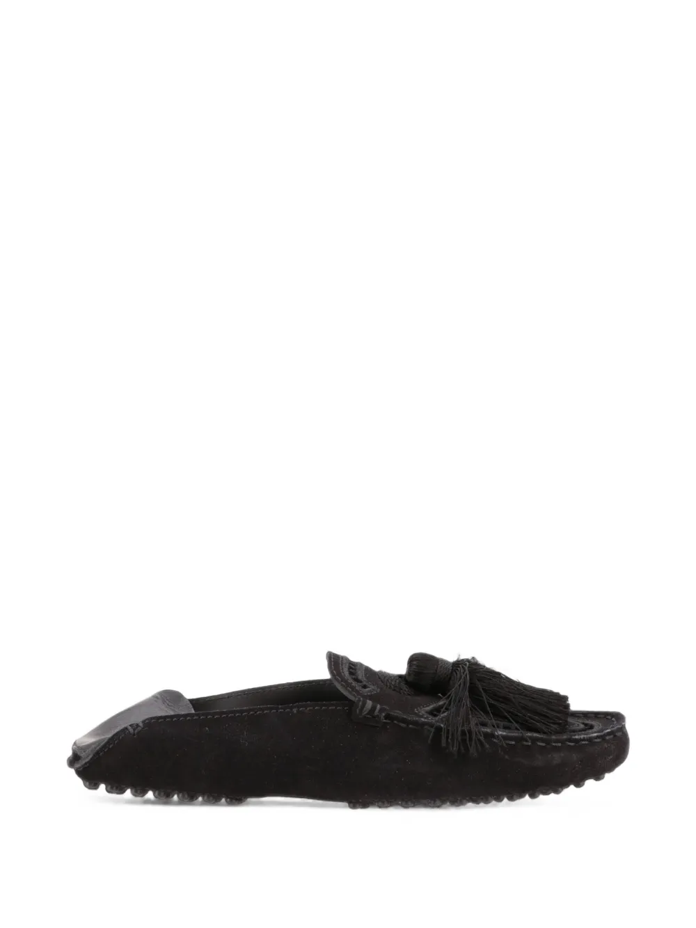 Tod's tassel suede loafers Zwart