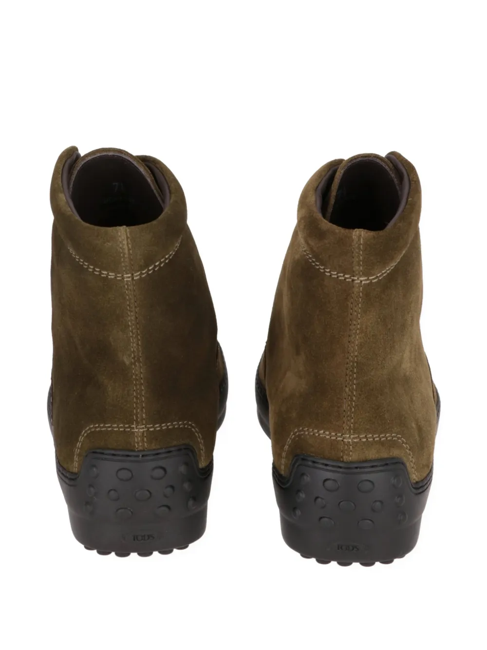 Tod's lace-up suede boots Groen