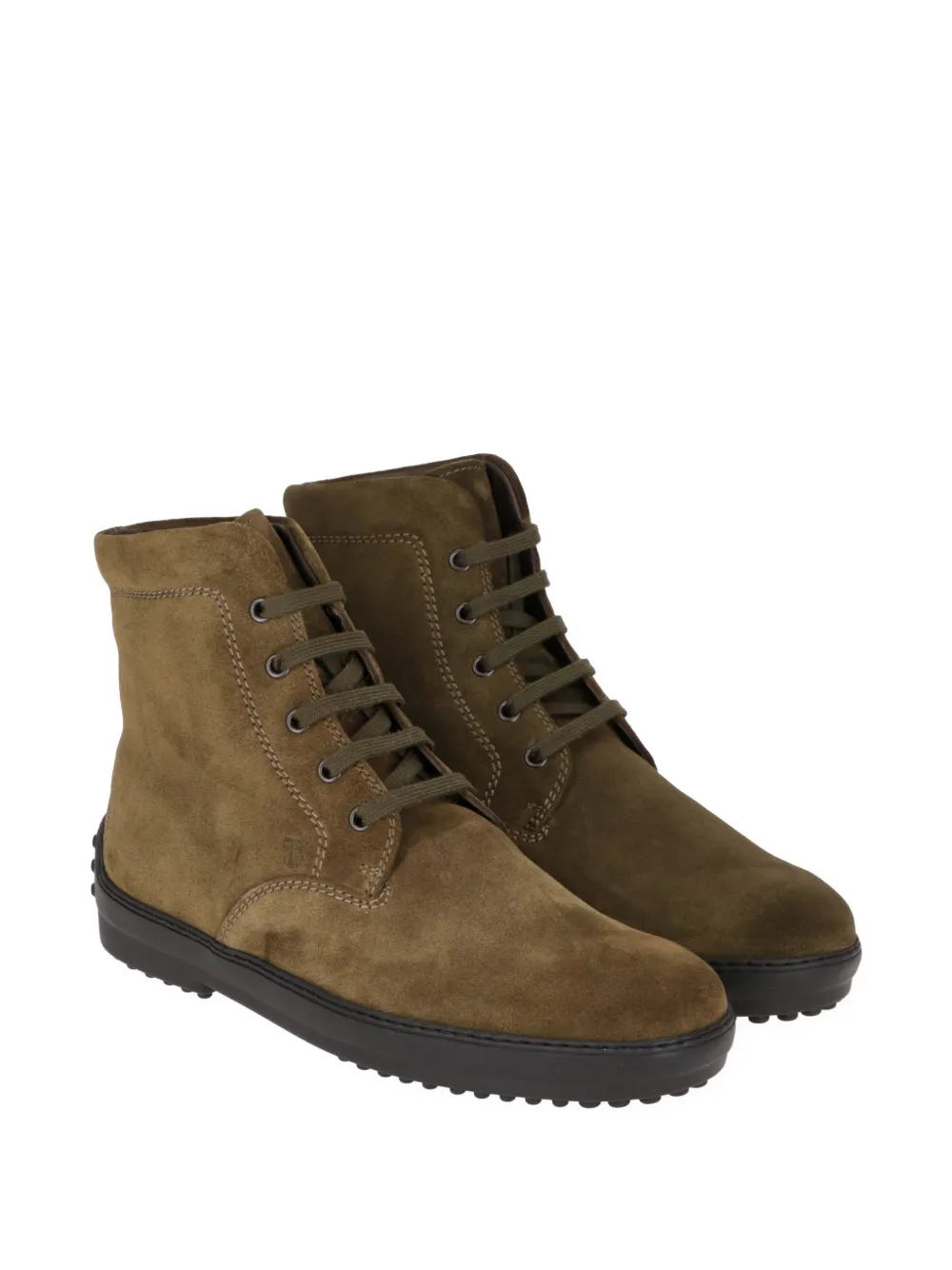 Tod's lace-up suede boots Groen