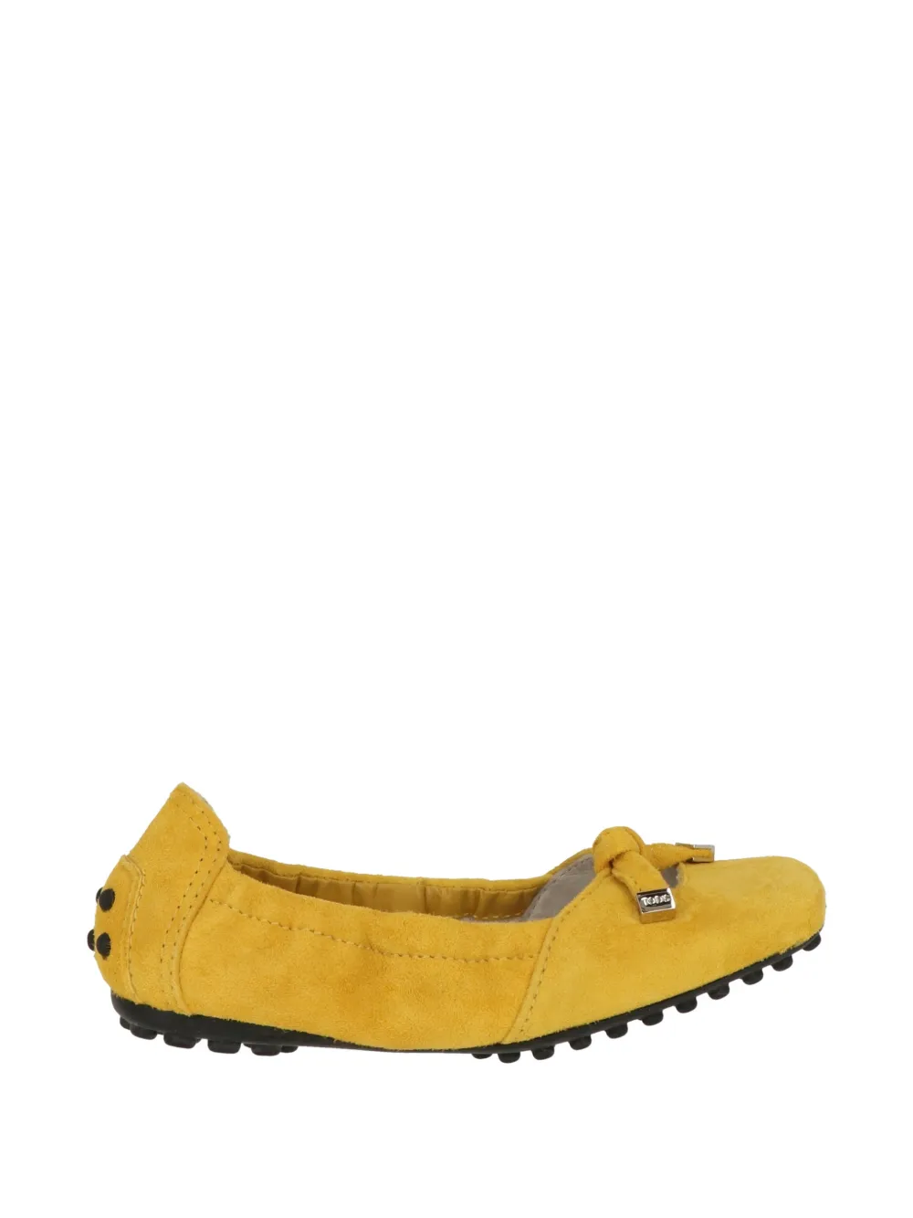 Tod's Kids bow-detail Gommino ballet flats - Giallo