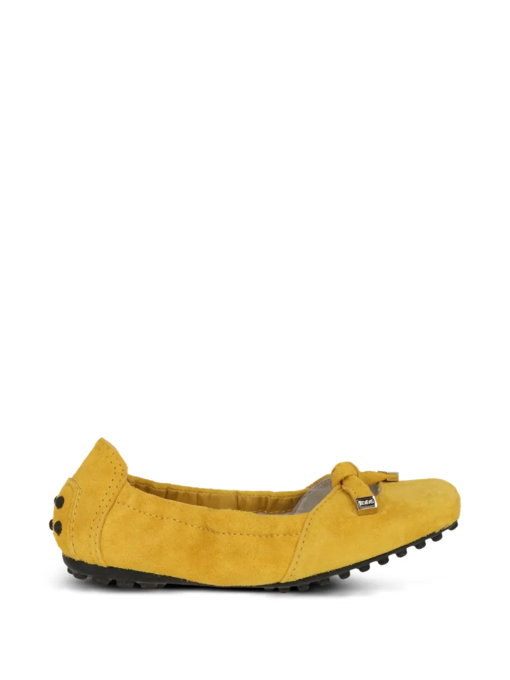 Tod's Kids bow-detail Gommino ballet flats - Giallo