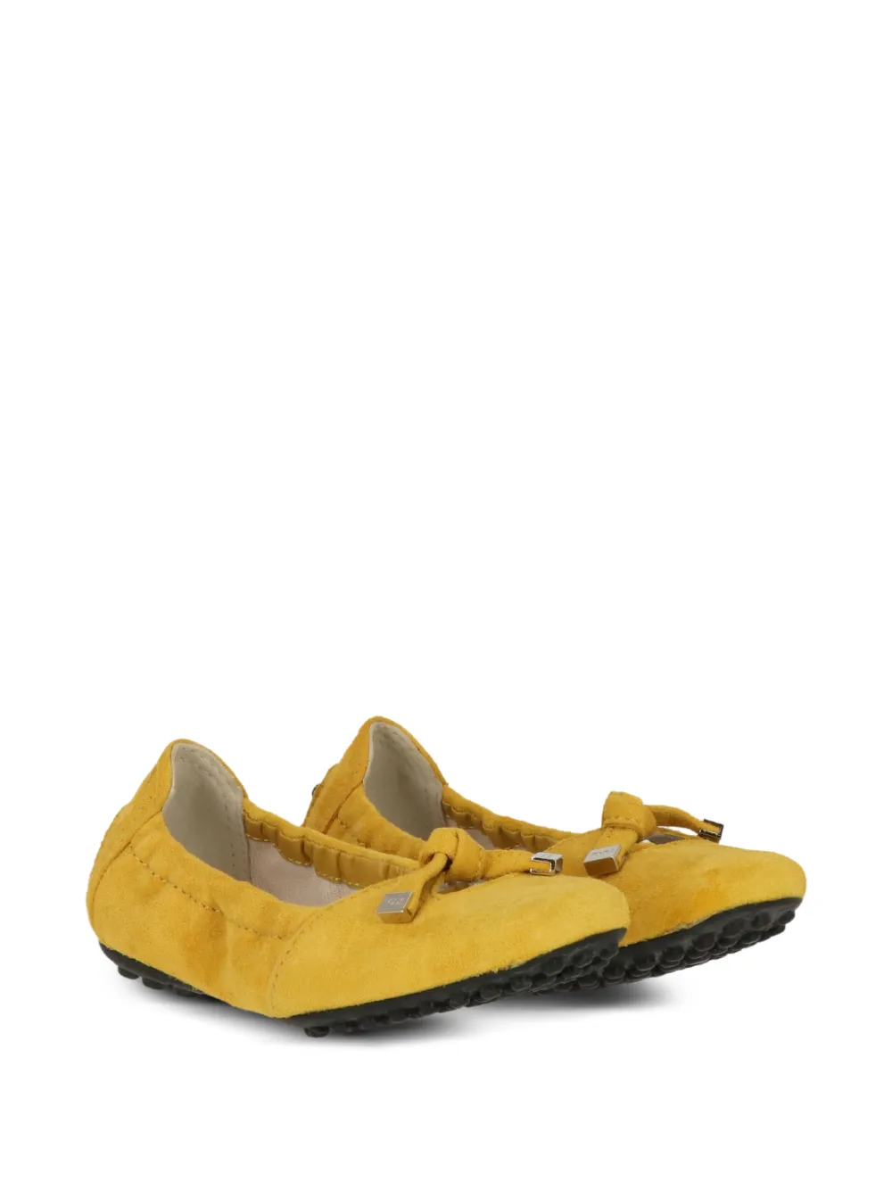Tod's Kids bow-detail Gommino ballet flats Geel
