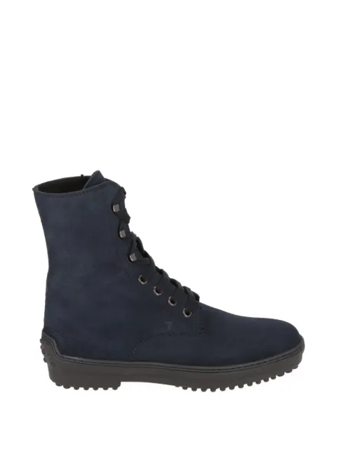 Tod's suede lace-up combat boots