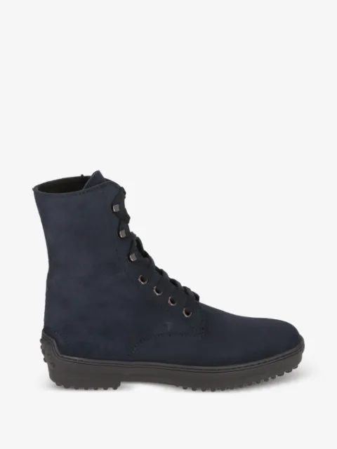 Tod's suede lace-up combat boots