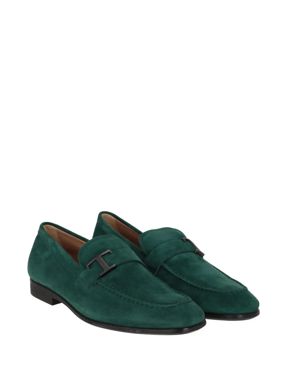Tod's T Timeless suede loafers Groen