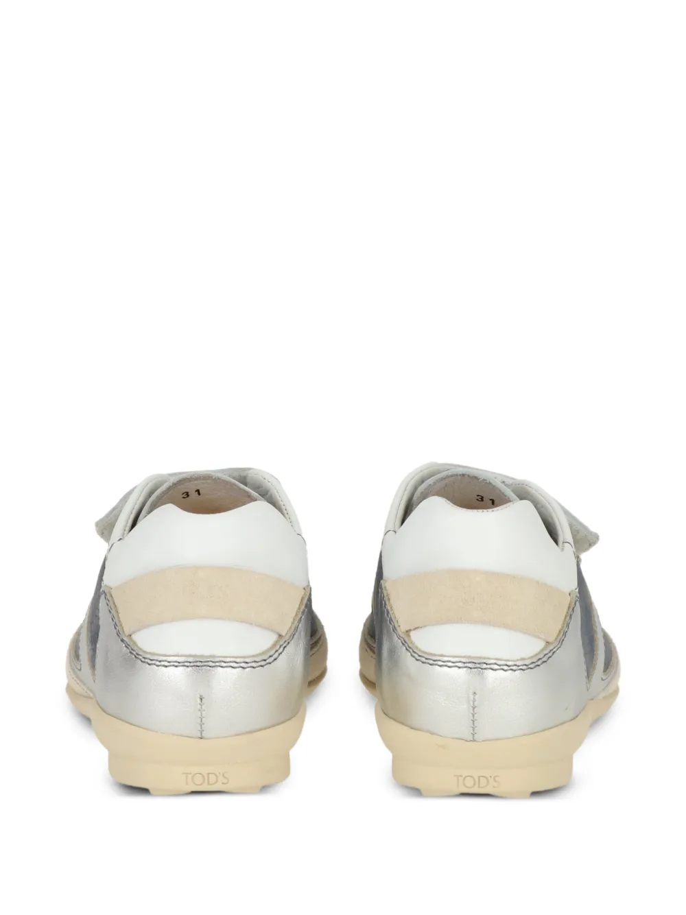 Tod's Kids touch-strap panelled sneakers Zilver