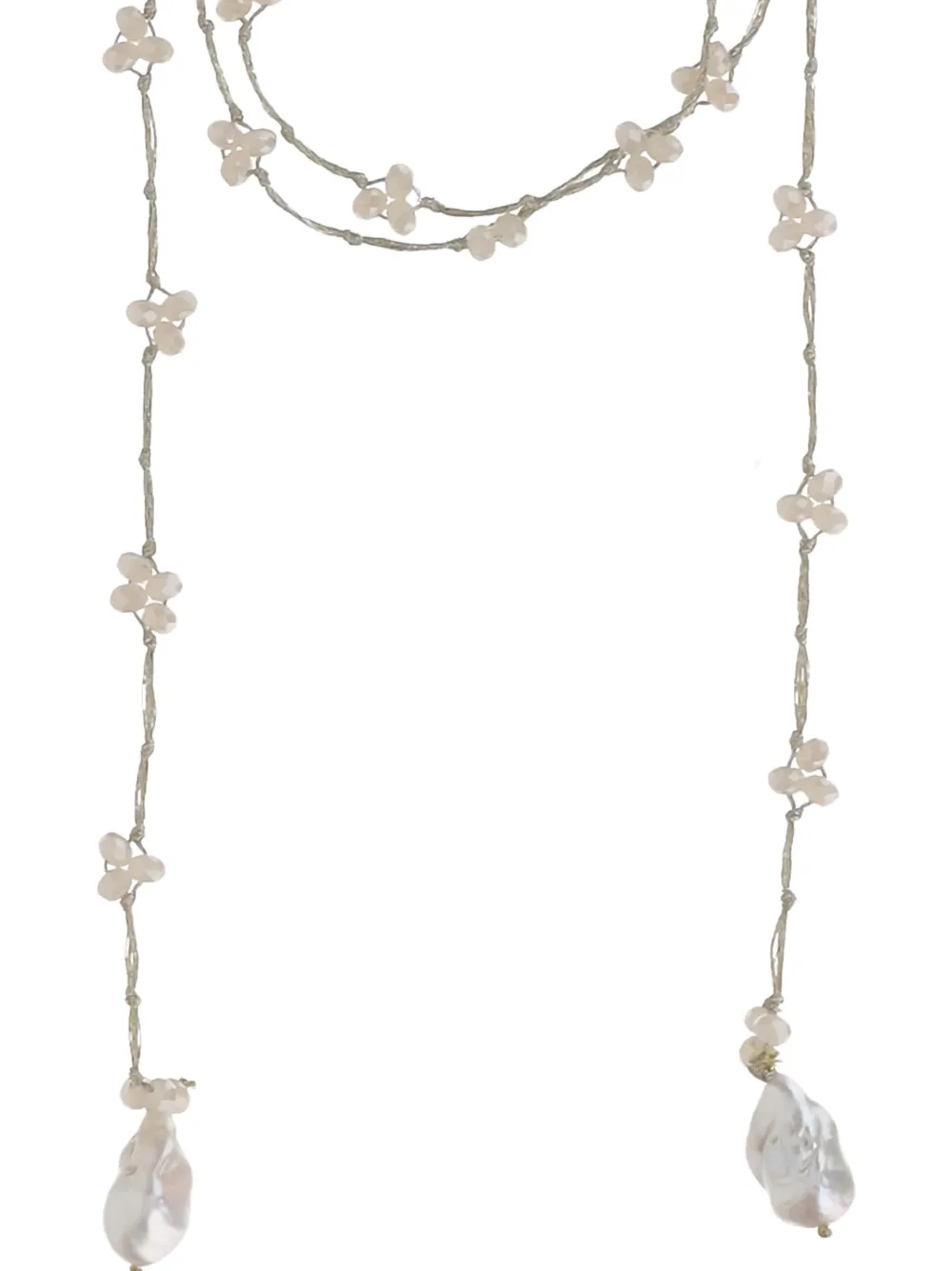 Mela embellished necklace - Wit