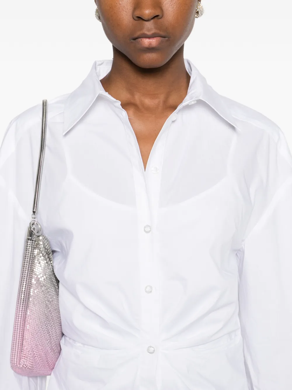 ROTATE BIRGER CHRISTENSEN Geknoopte blousejurk Wit
