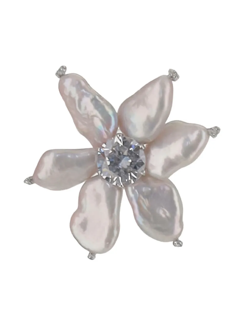 Mela flower-motif earrings - Bianco