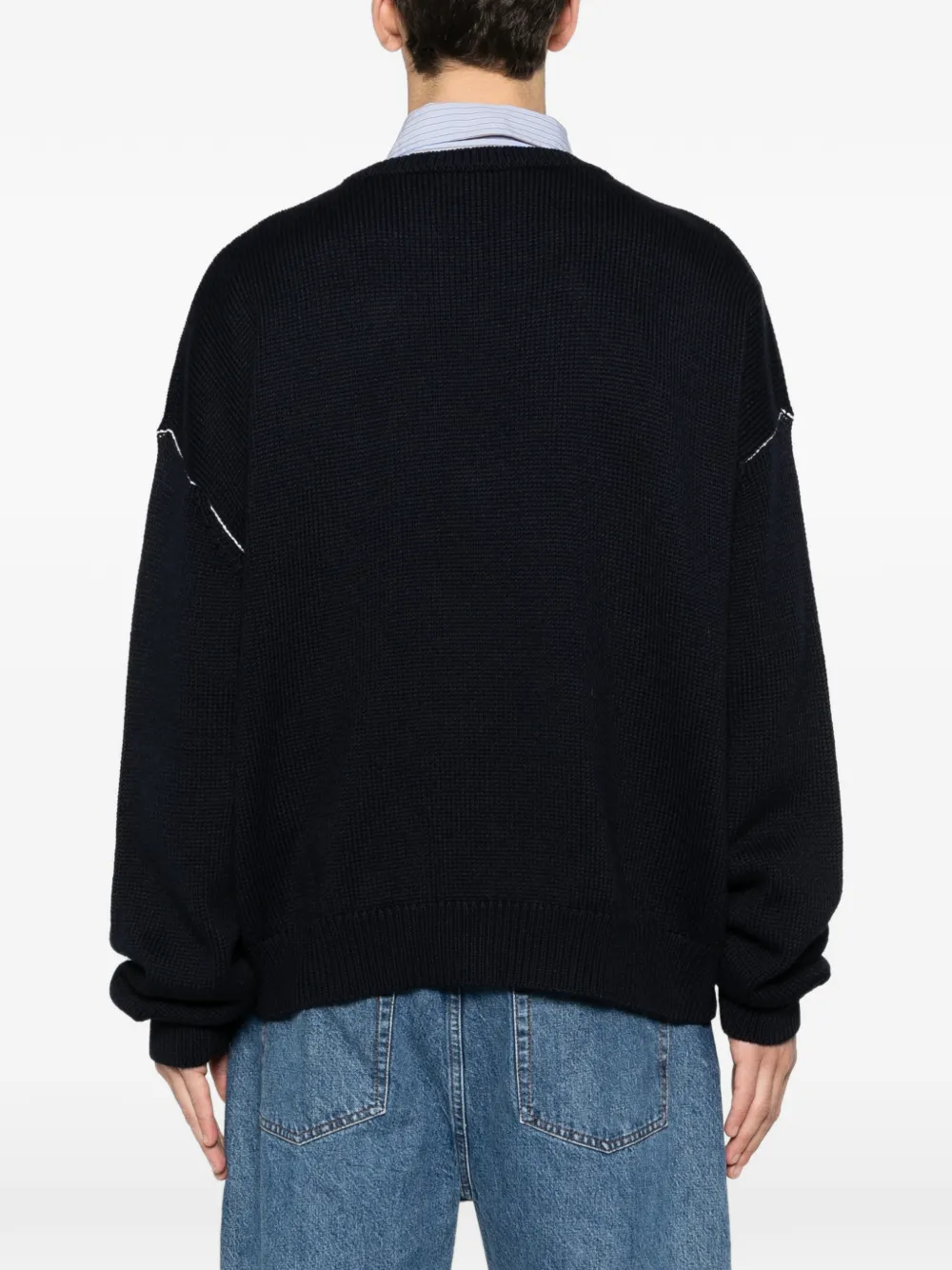 A.P.C. Trui met logo Blauw