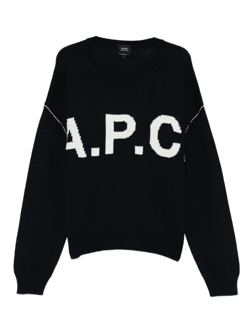 A.P.C. logo-lettering sweater | Blue | Image 1