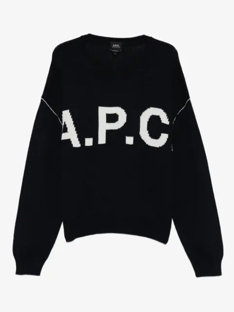 A.P.C. suéter con letras del logo