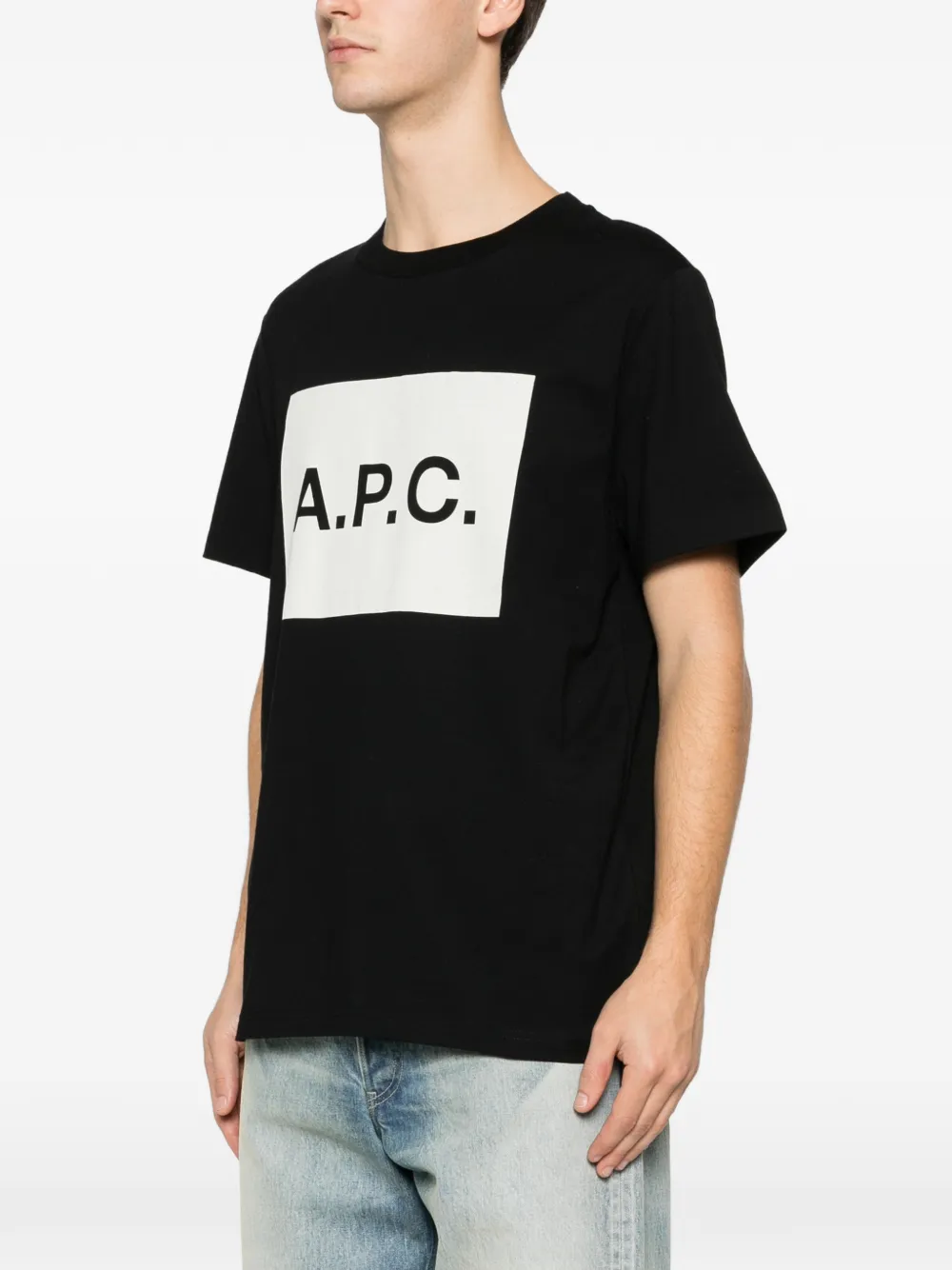 A.P.C. T-shirt met logodetail Zwart